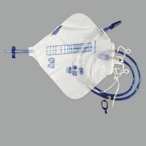 Sac d'urine de luxe à valve croisée et dispositif anti-reflux approuvé CE/ISO de 2000 ml (MT58043259)